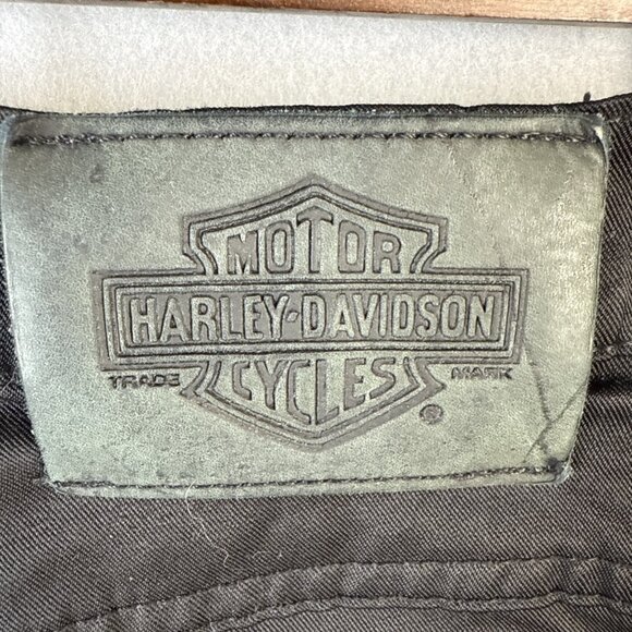 Harley Davidson Pants Womens Size 4 (28x30) Bootcut Biker Western Nylon Cotton - Picture 8 of 13